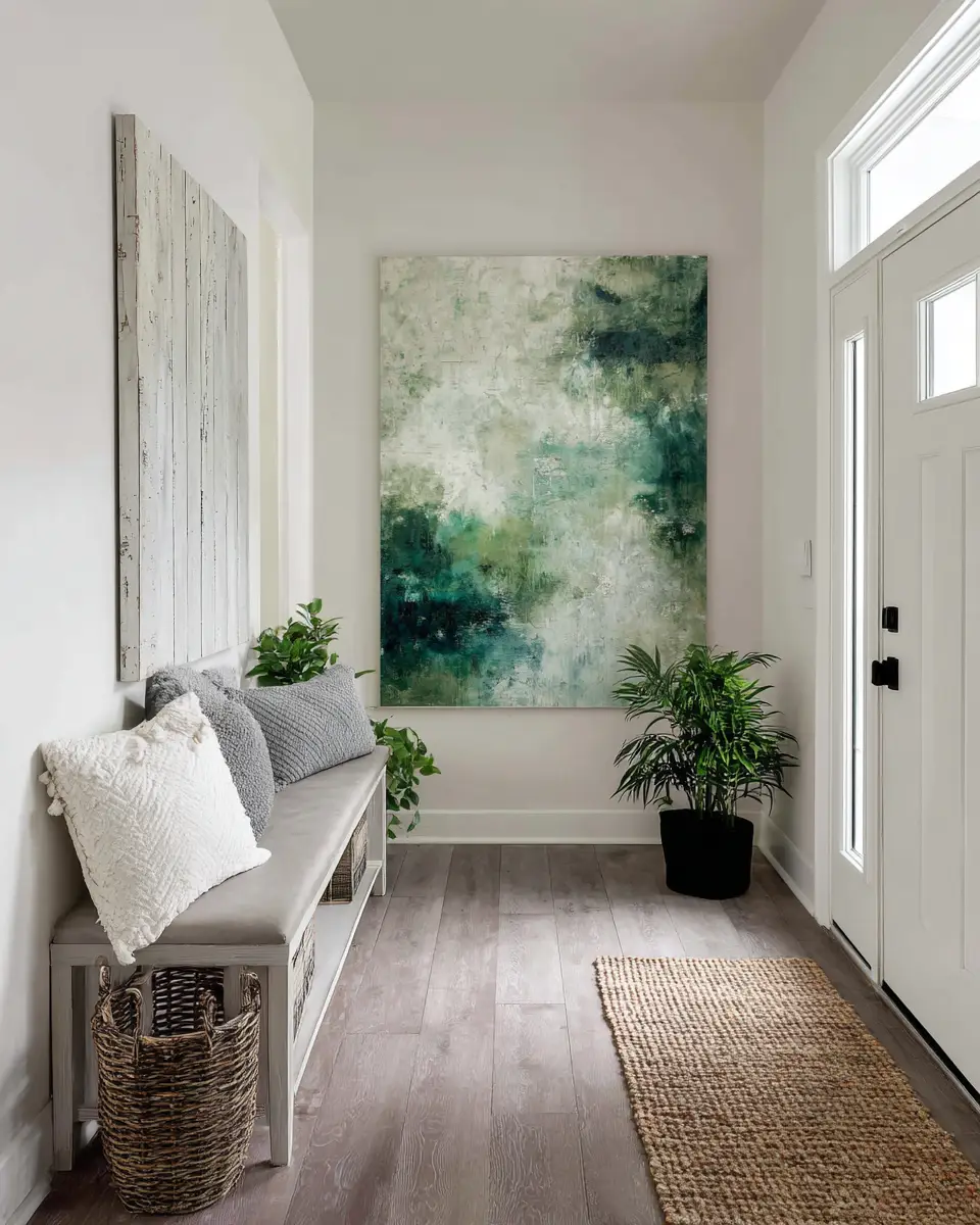 Emerald Green Rustic Entryway Decor Ideas