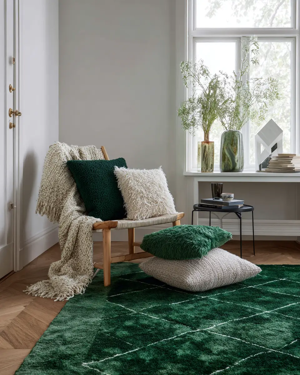 Emerald Green Scandinavian Home Office Decor Ideas
