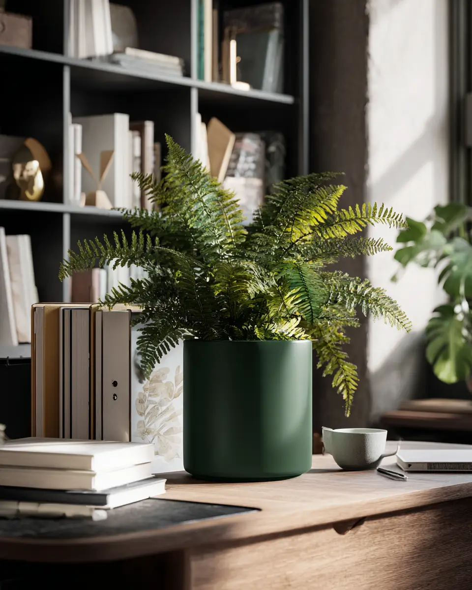 Emerald Green Scandinavian Home Office Decor Ideas