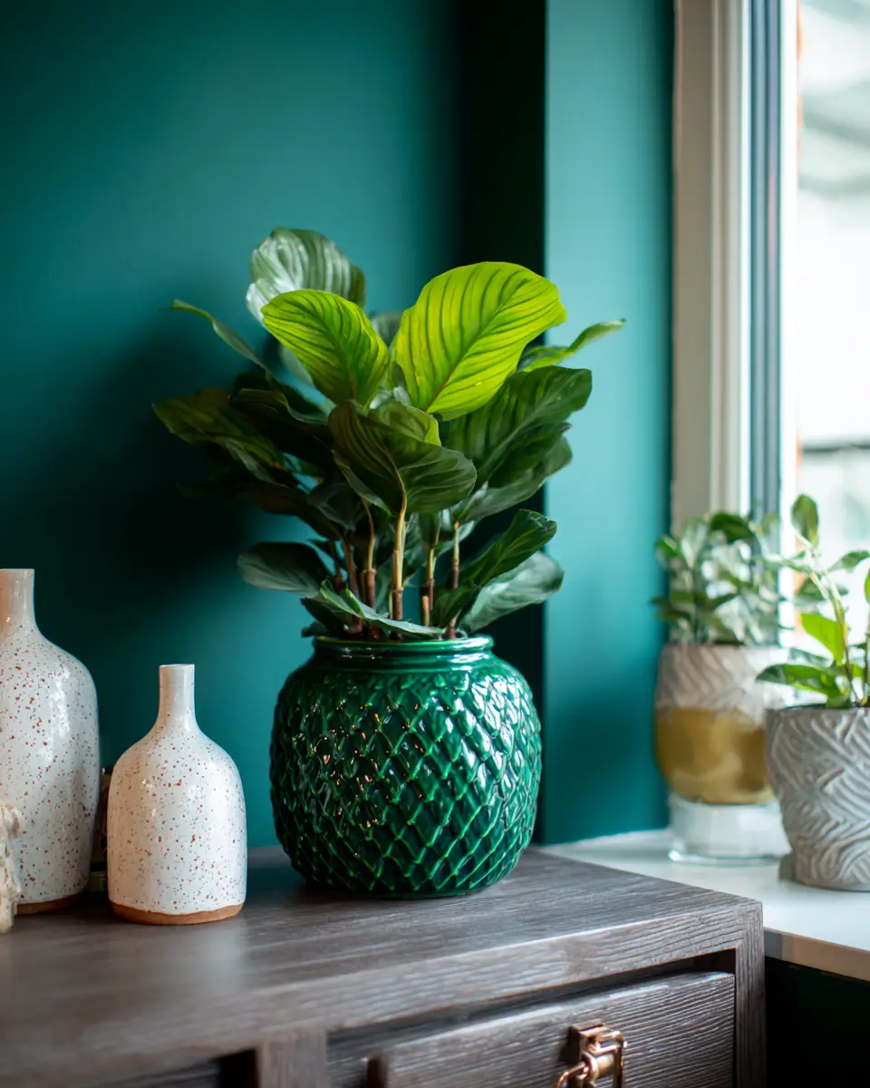 Emerald Green Scandinavian Home Office Decor Ideas