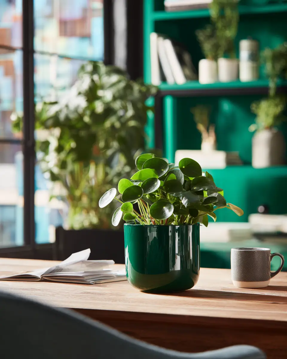 Emerald Green Scandinavian Home Office Decor Ideas