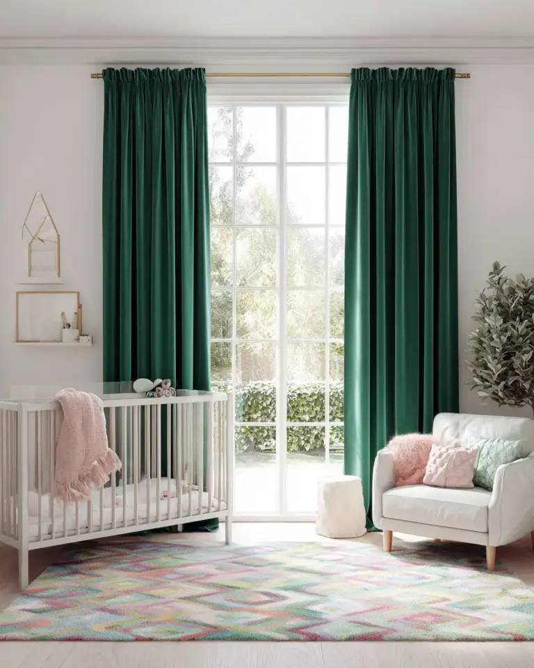 Emerald Green Scandinavian Nursery Decor Ideas - Featured