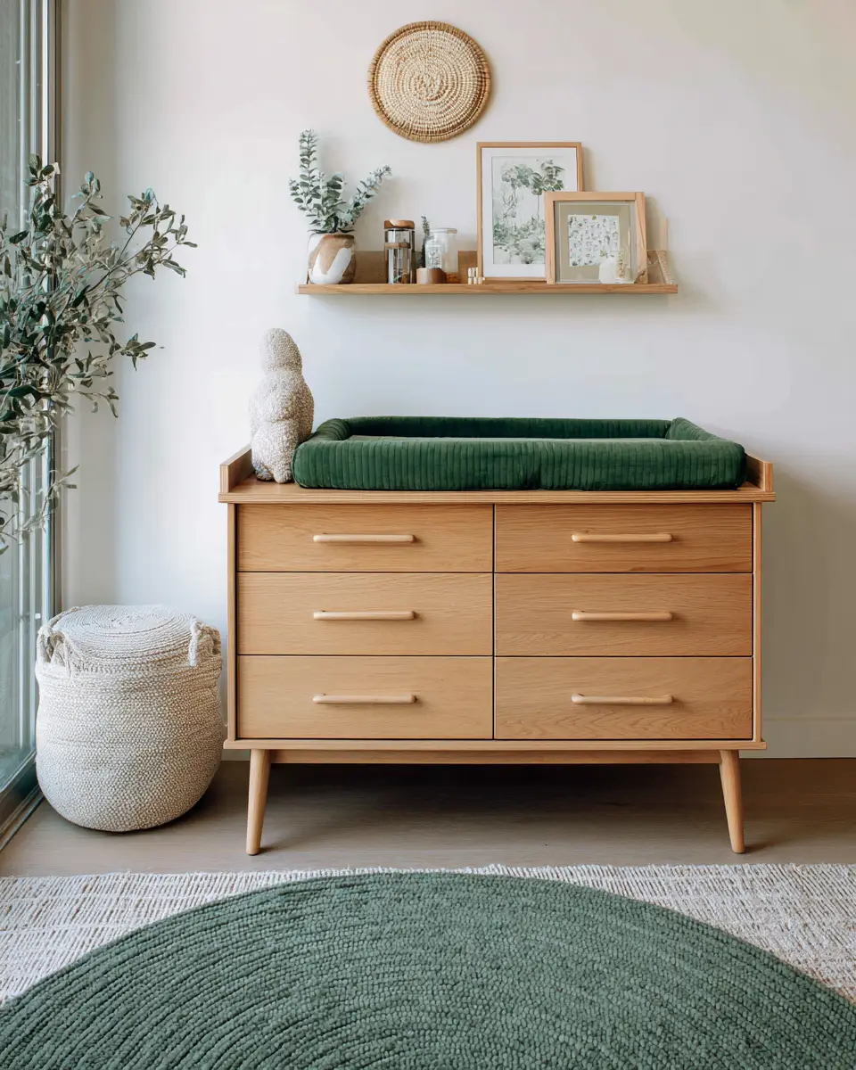 Emerald Green Scandinavian Nursery Decor Ideas