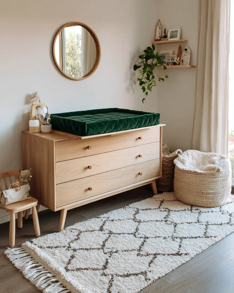 Emerald Green Scandinavian Nursery Decor Ideas