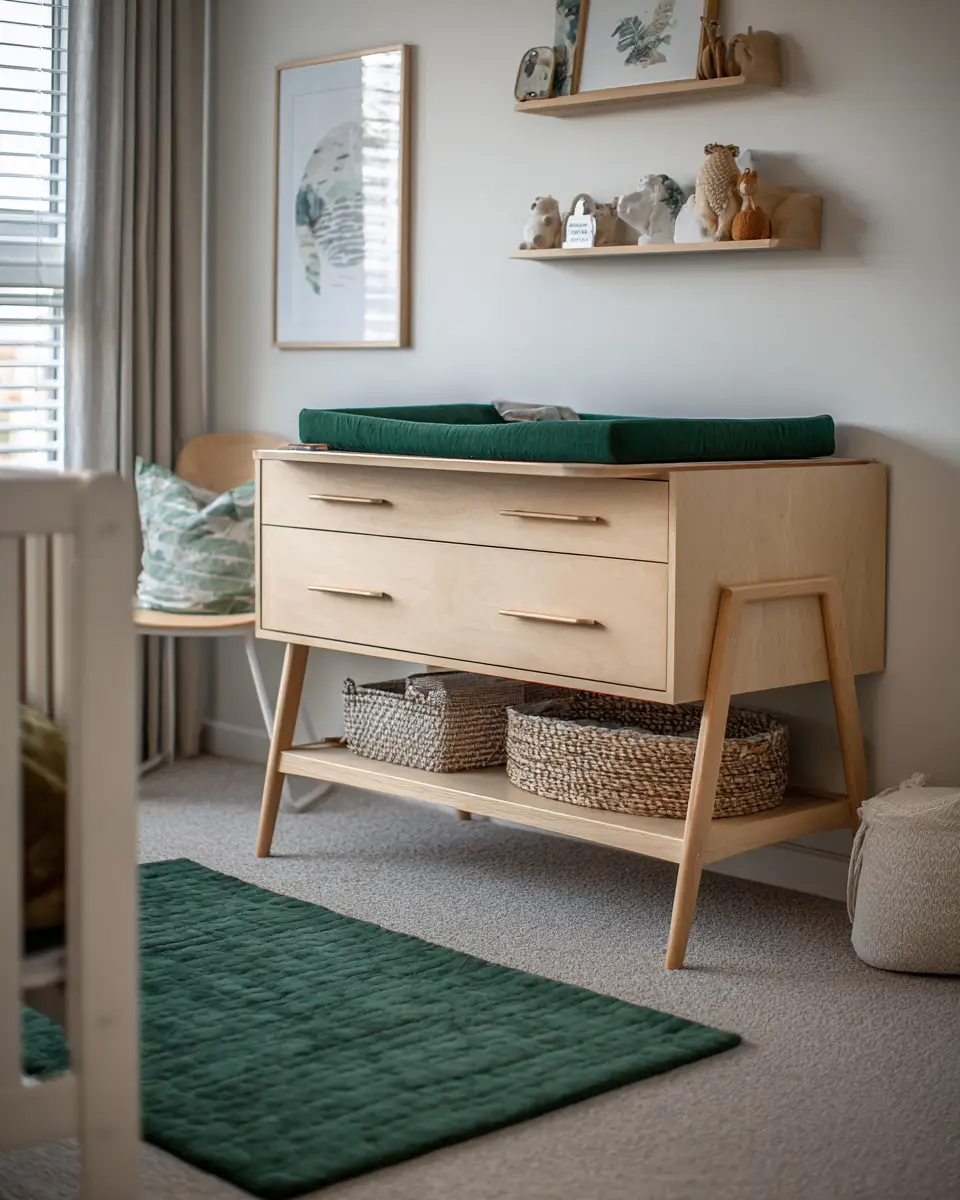 Emerald Green Scandinavian Nursery Decor Ideas