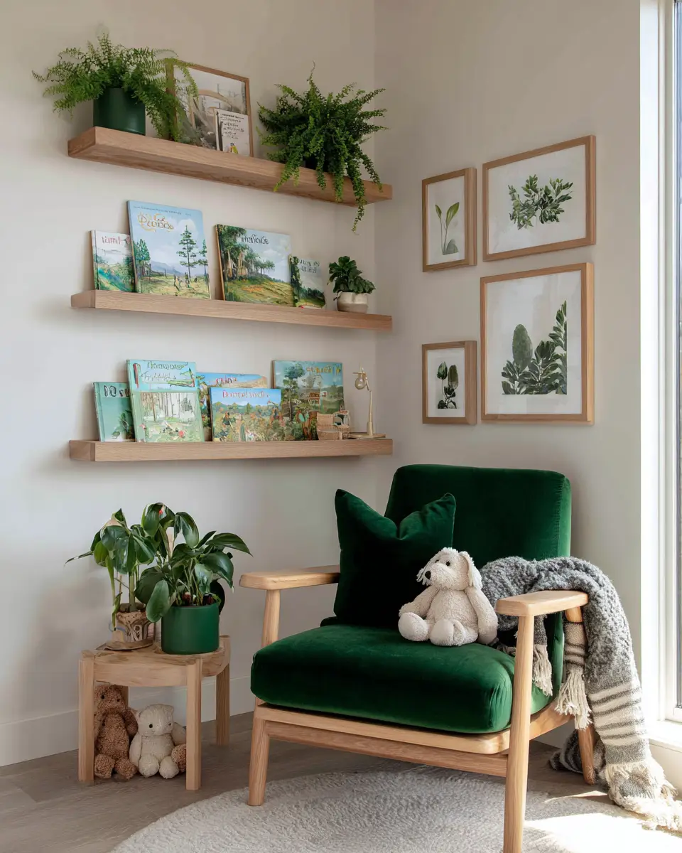 Emerald Green Scandinavian Nursery Decor Ideas