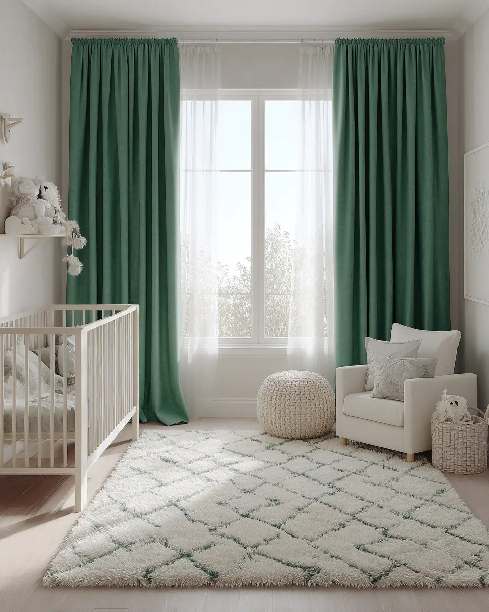 Emerald Green Scandinavian Nursery Decor Ideas