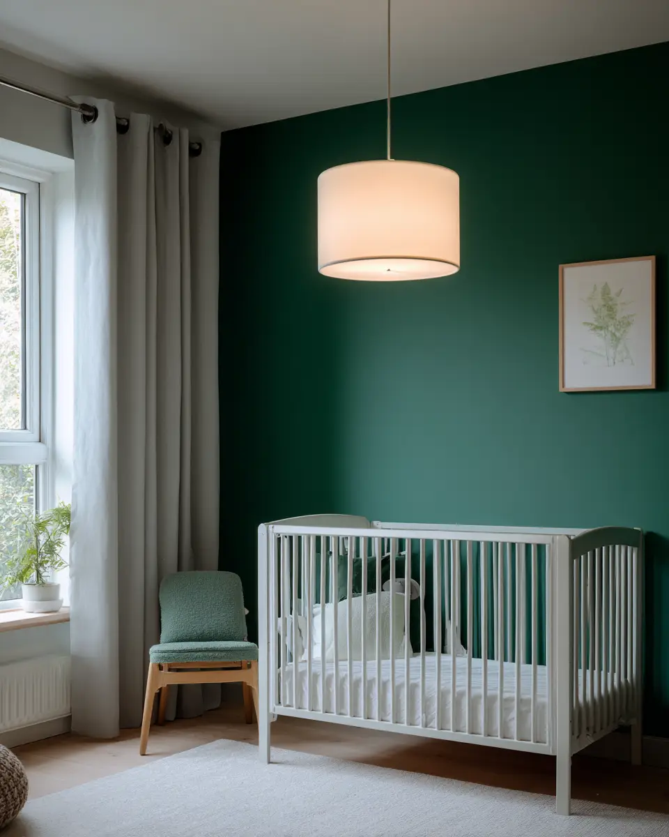 Emerald Green Scandinavian Nursery Decor Ideas