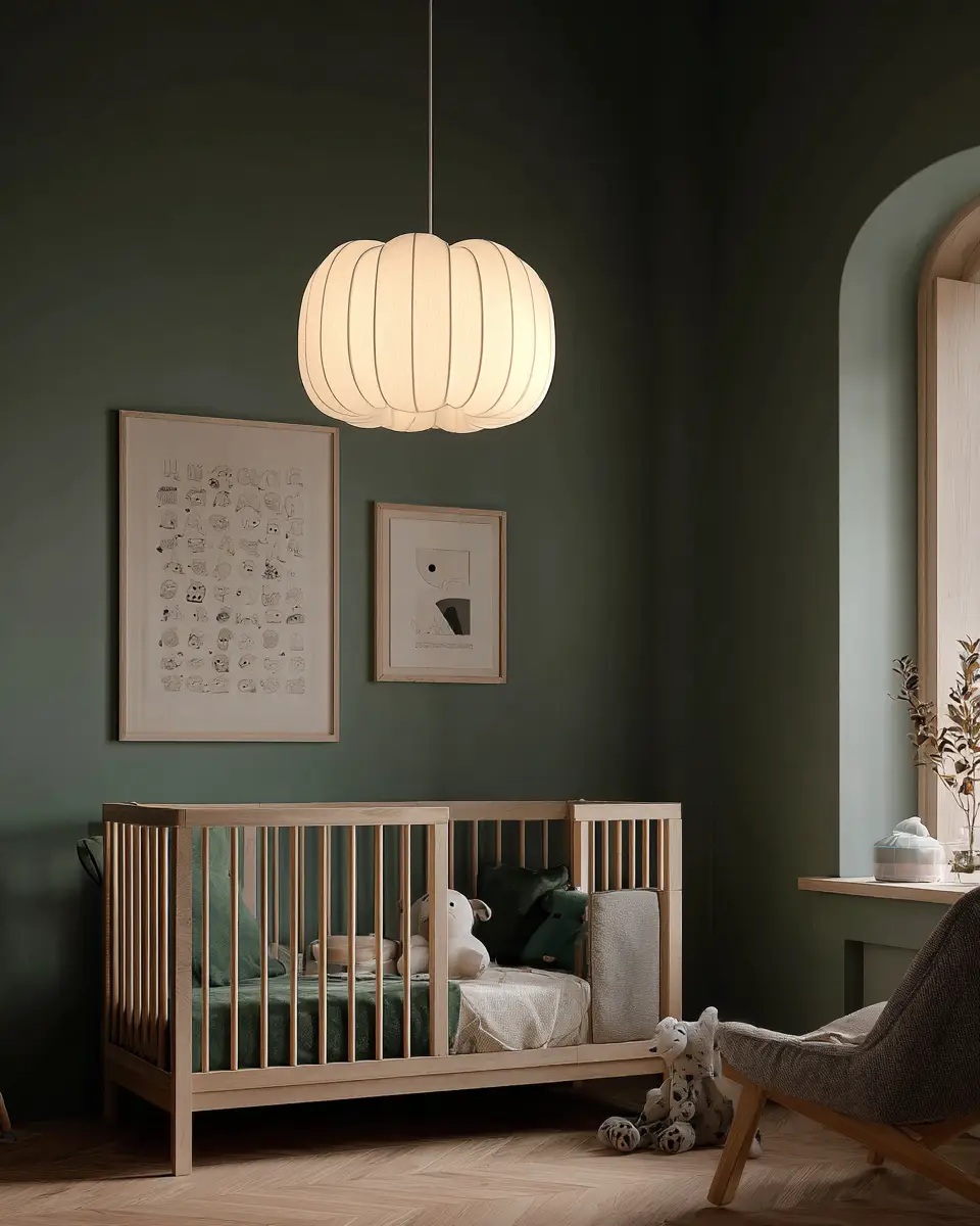 Emerald Green Scandinavian Nursery Decor Ideas