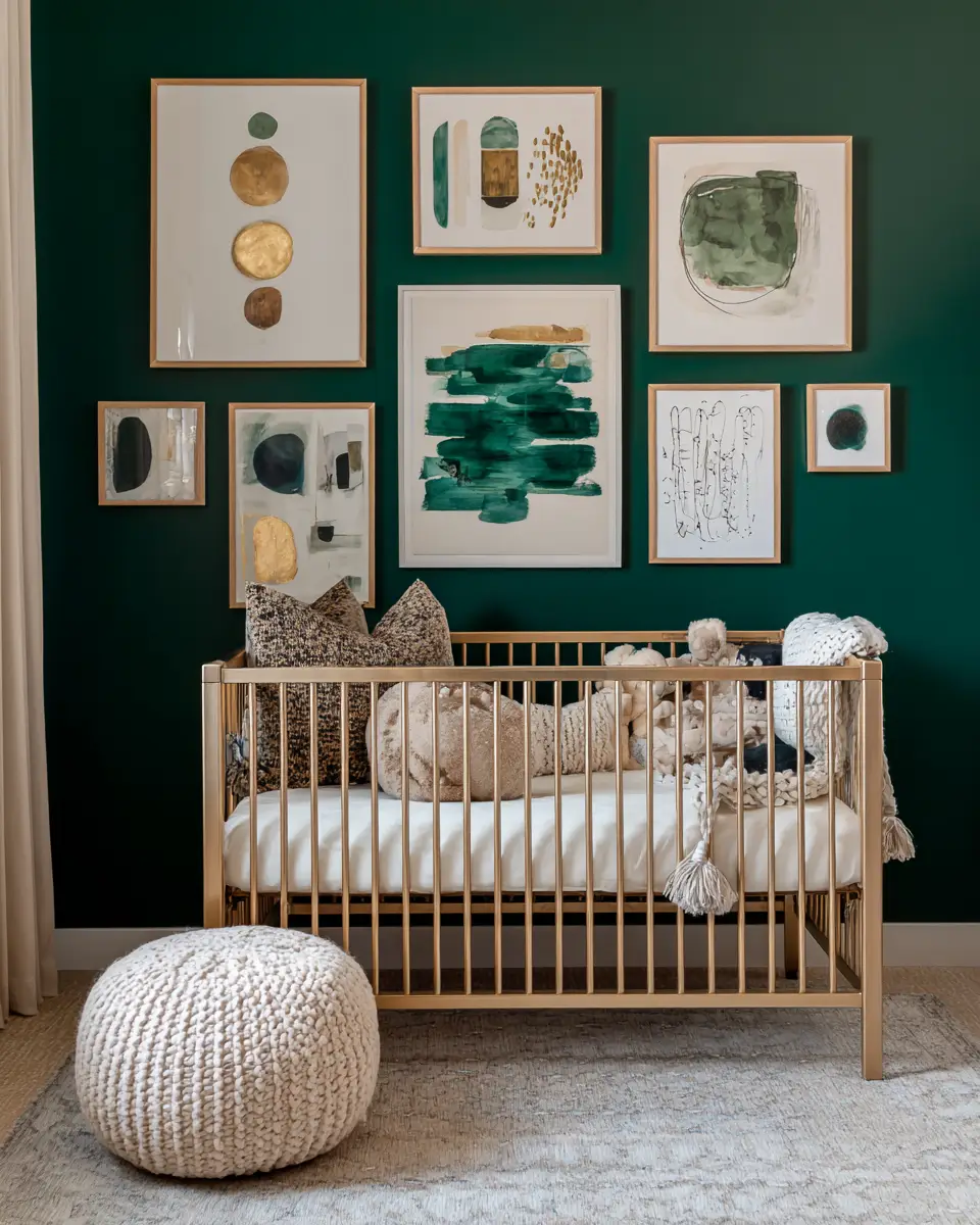 Emerald Green Scandinavian Nursery Decor Ideas