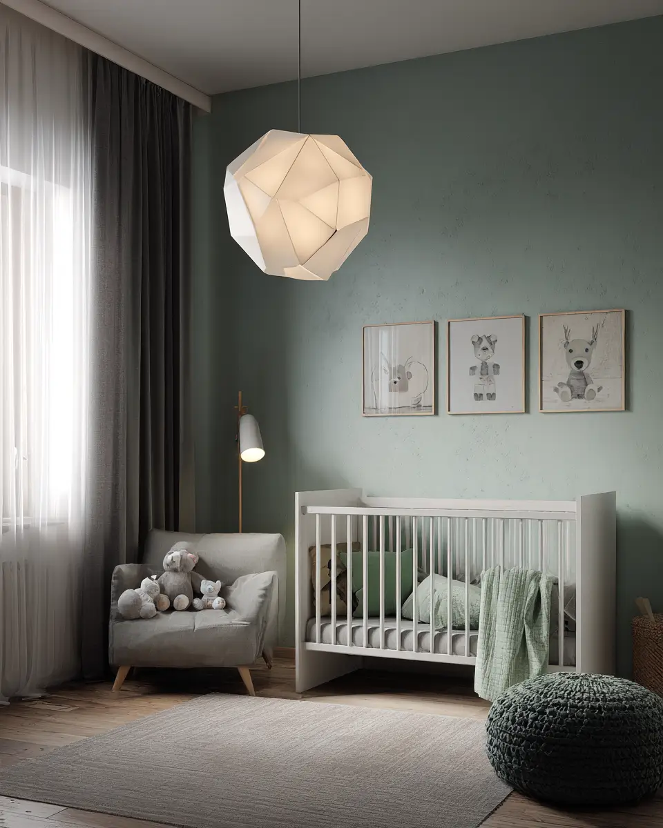 Emerald Green Scandinavian Nursery Decor Ideas
