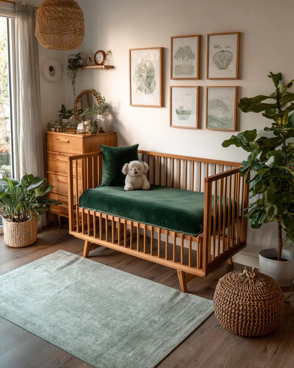Emerald Green Scandinavian Nursery Decor Ideas
