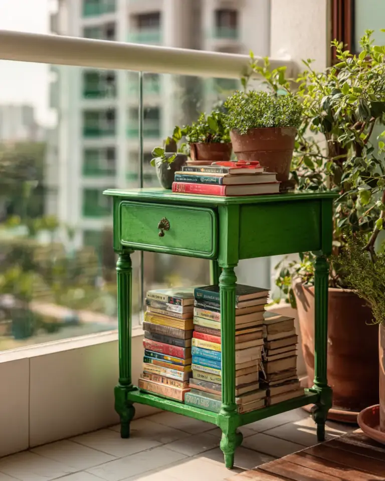 Emerald Green Traditional Balcony Decor Ideas - Featured