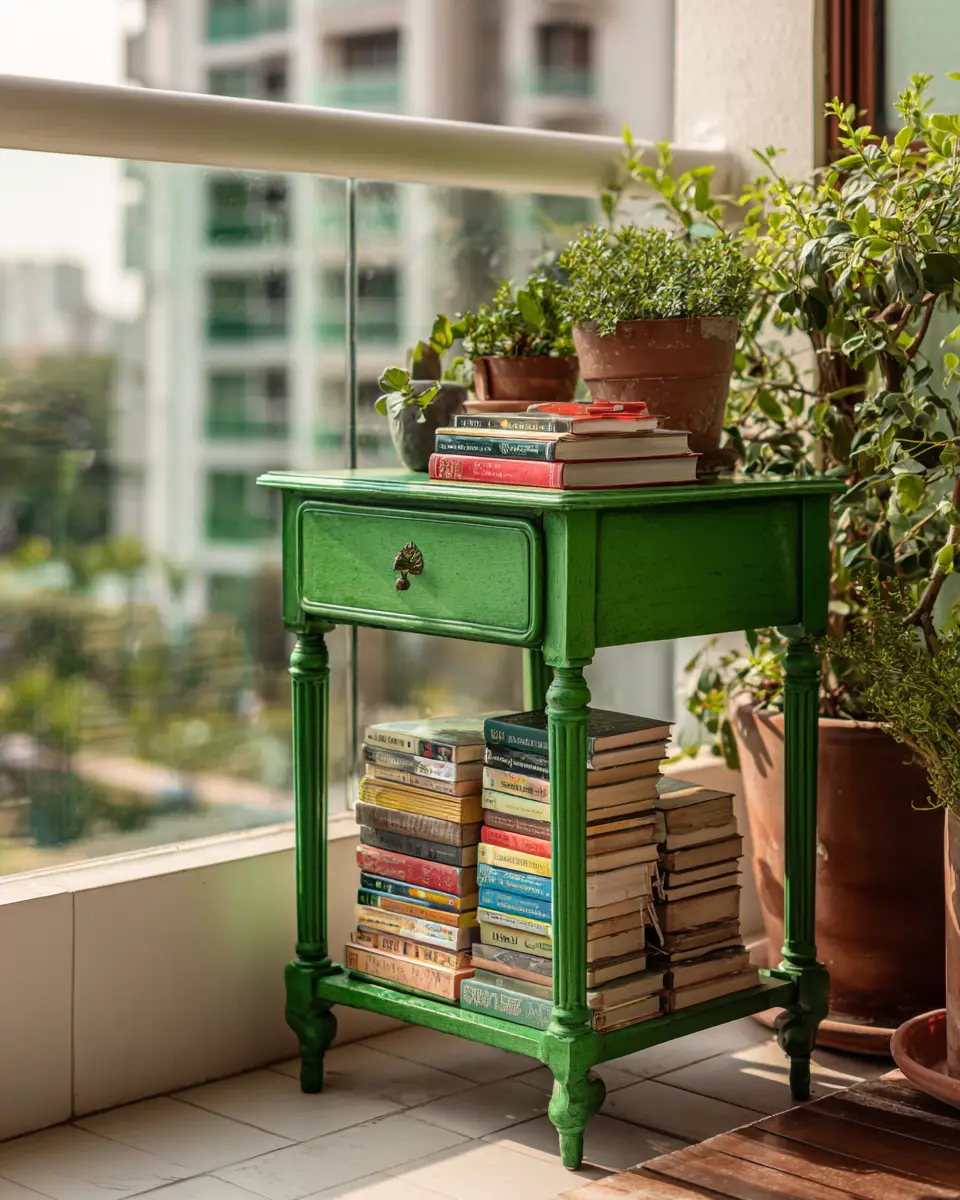 Emerald Green Traditional Balcony Decor Ideas - Featured