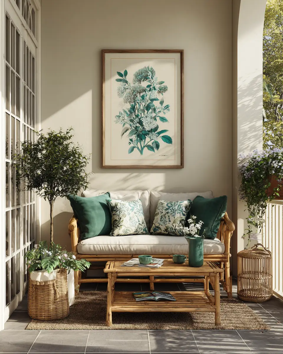 Emerald Green Traditional Balcony Decor Ideas