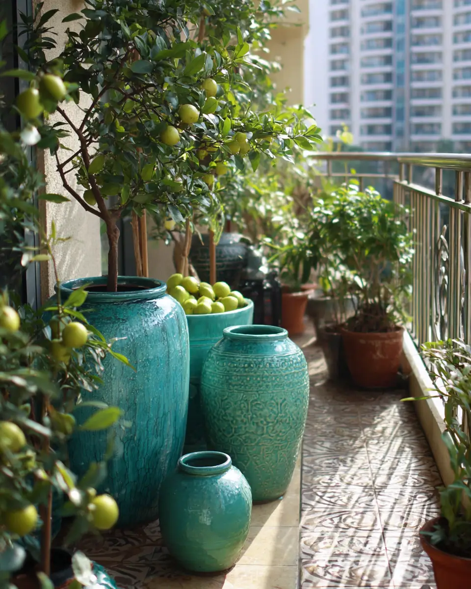 Emerald Green Traditional Balcony Decor Ideas