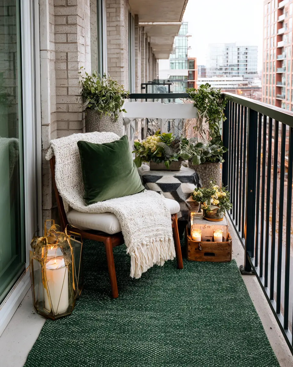 Emerald Green Traditional Balcony Decor Ideas