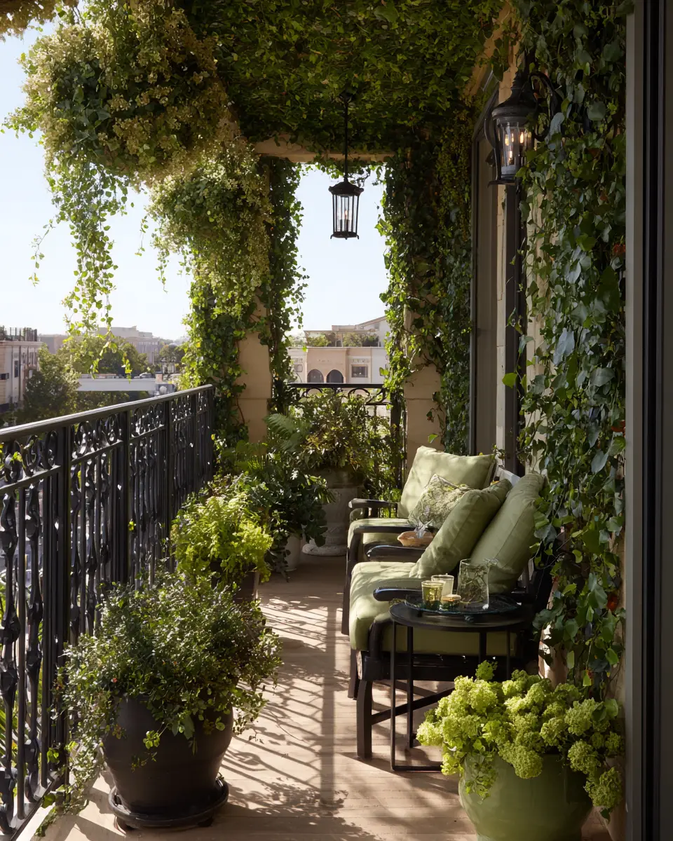 Emerald Green Traditional Balcony Decor Ideas