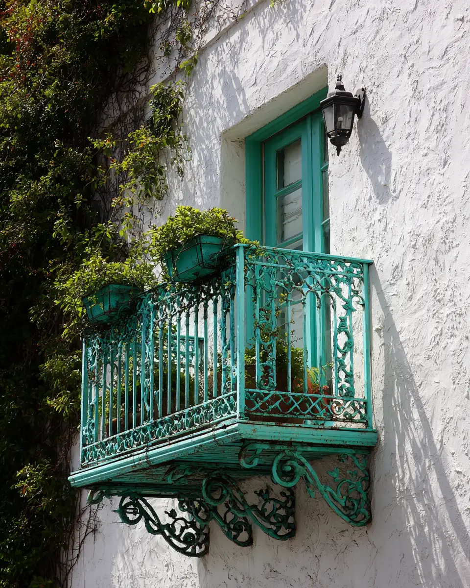 Emerald Green Traditional Balcony Decor Ideas