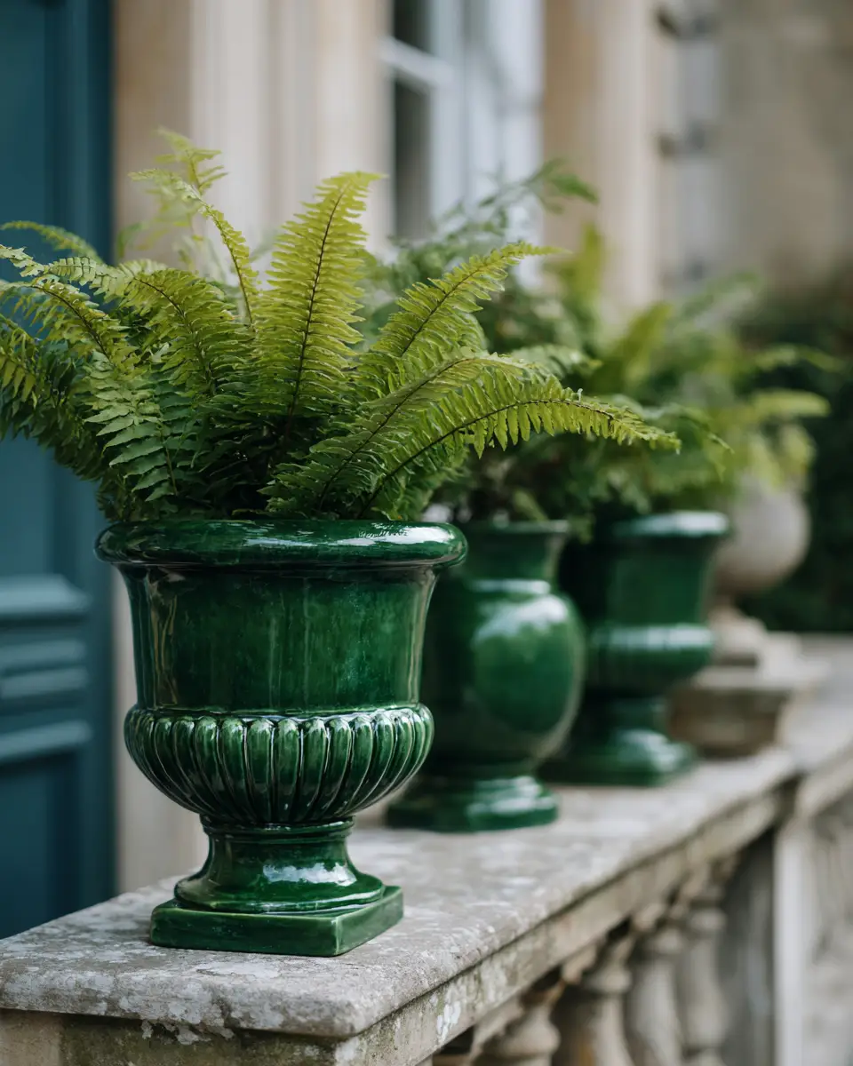 Emerald Green Traditional Balcony Decor Ideas