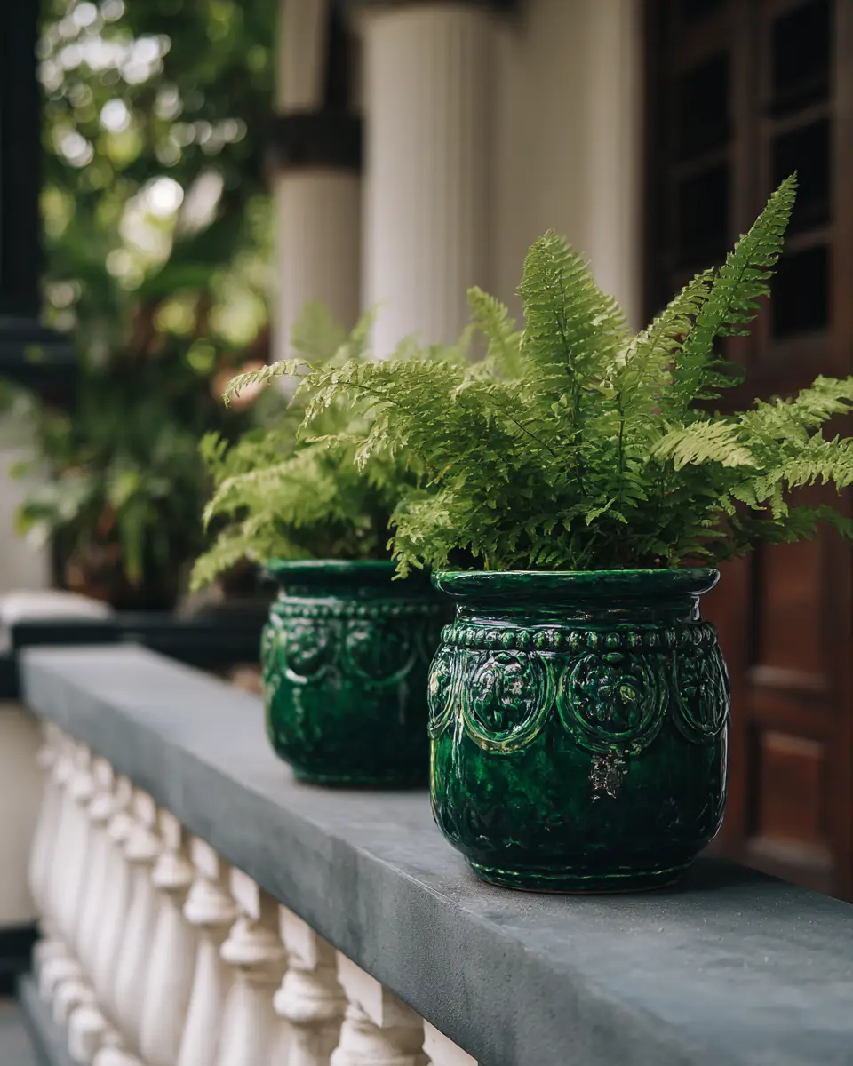 Emerald Green Traditional Balcony Decor Ideas