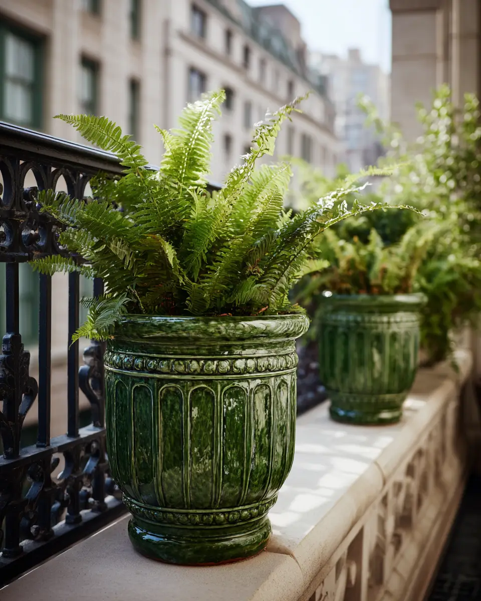 Emerald Green Traditional Balcony Decor Ideas