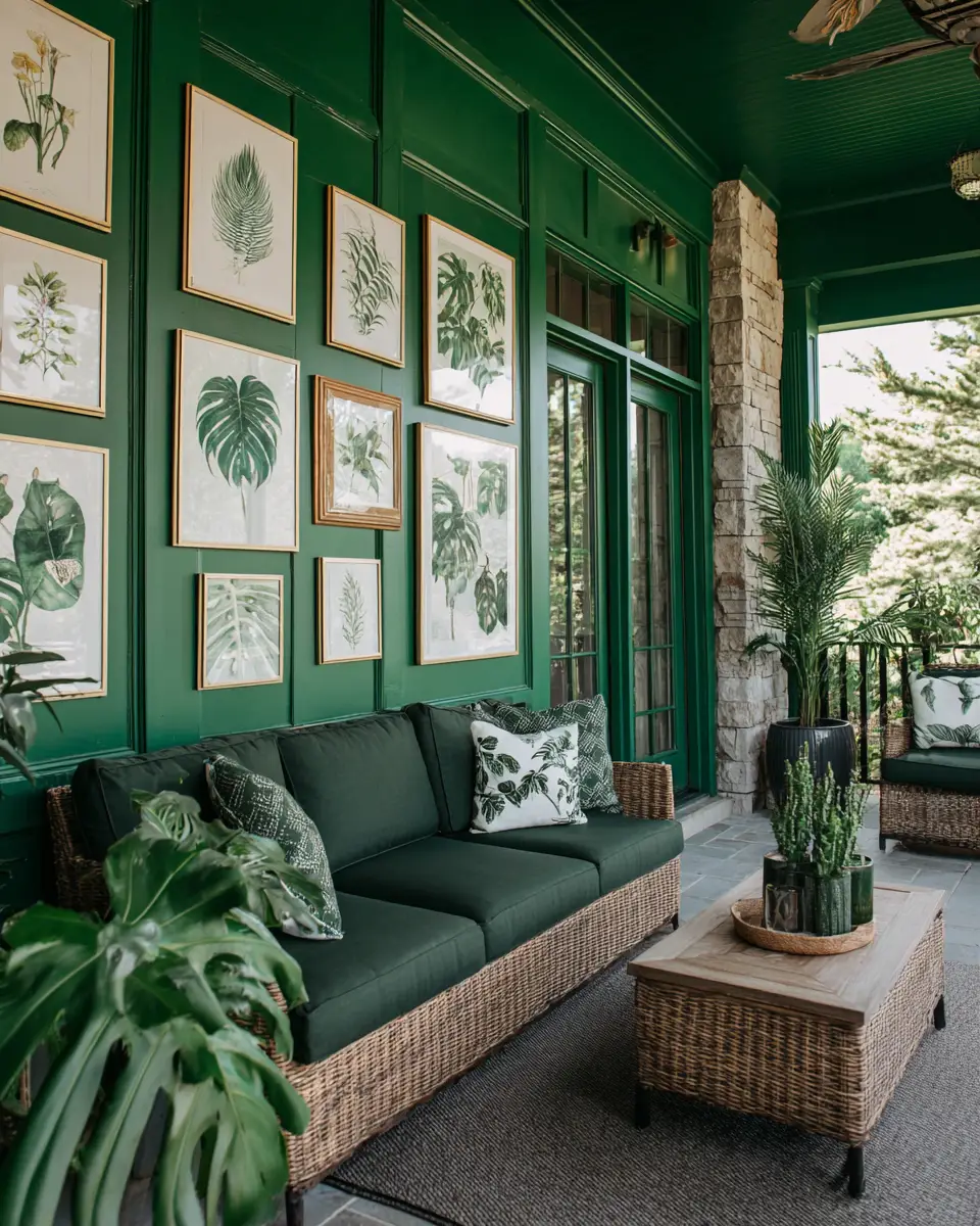 Emerald Green Traditional Patio Decor Ideas