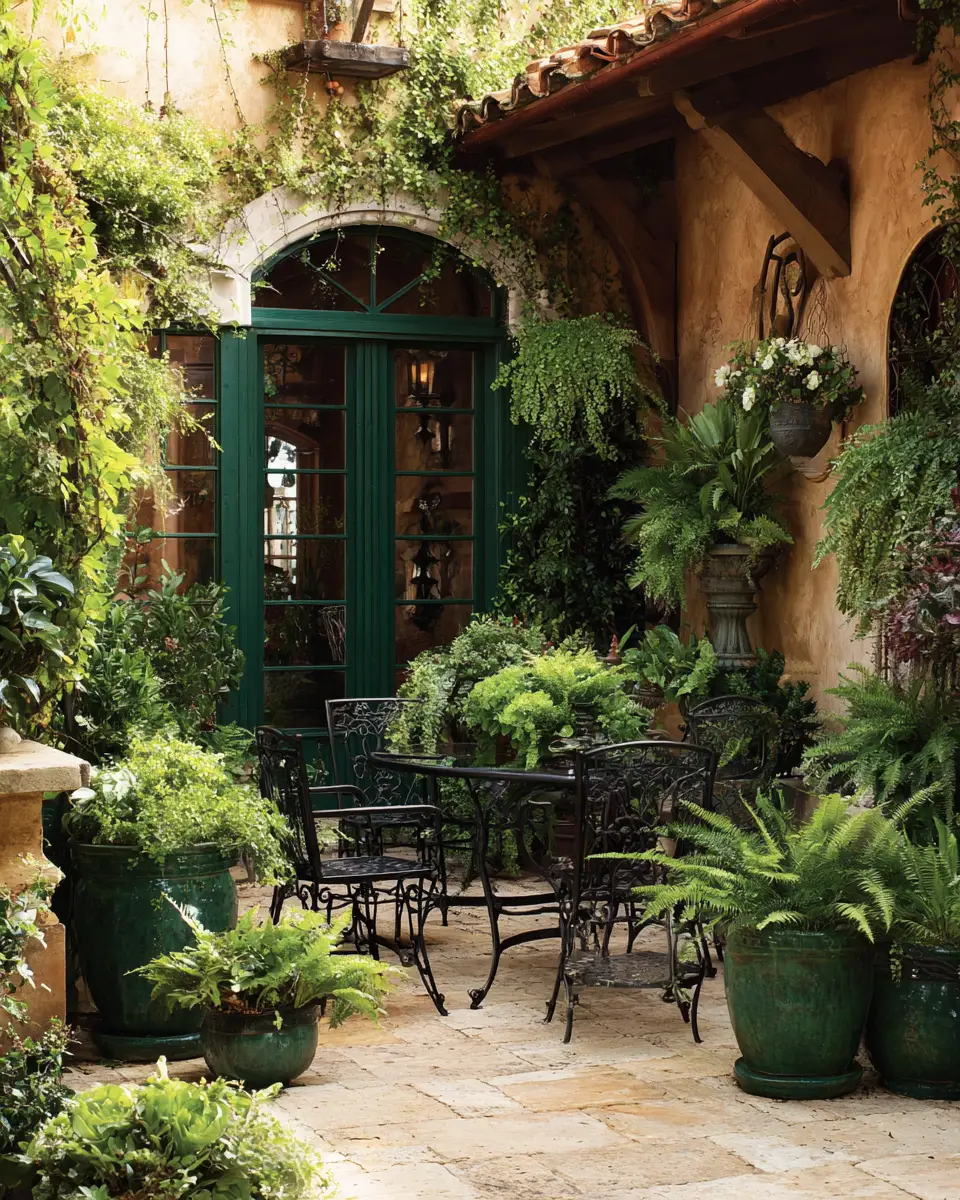Emerald Green Traditional Patio Decor Ideas