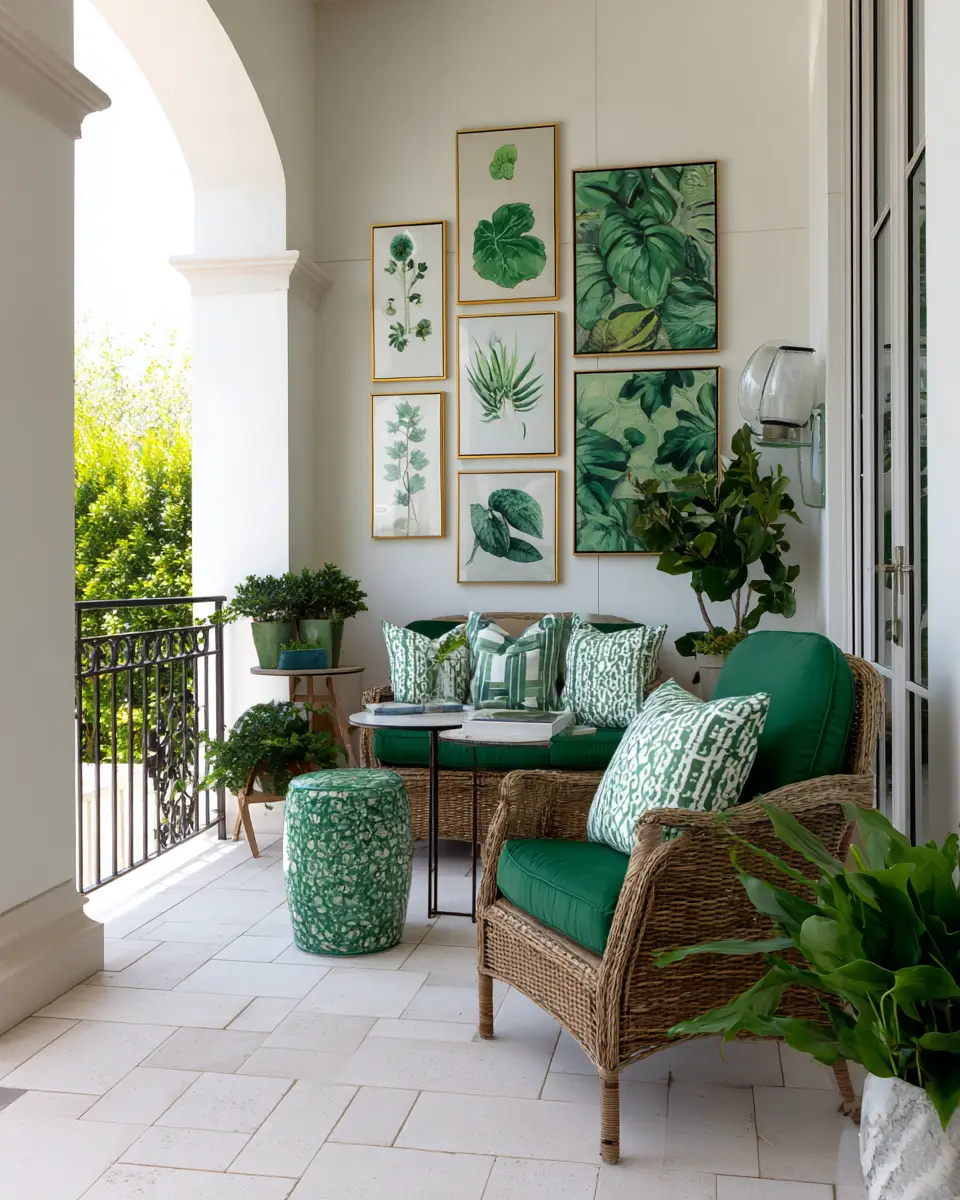 Emerald Green Traditional Patio Decor Ideas