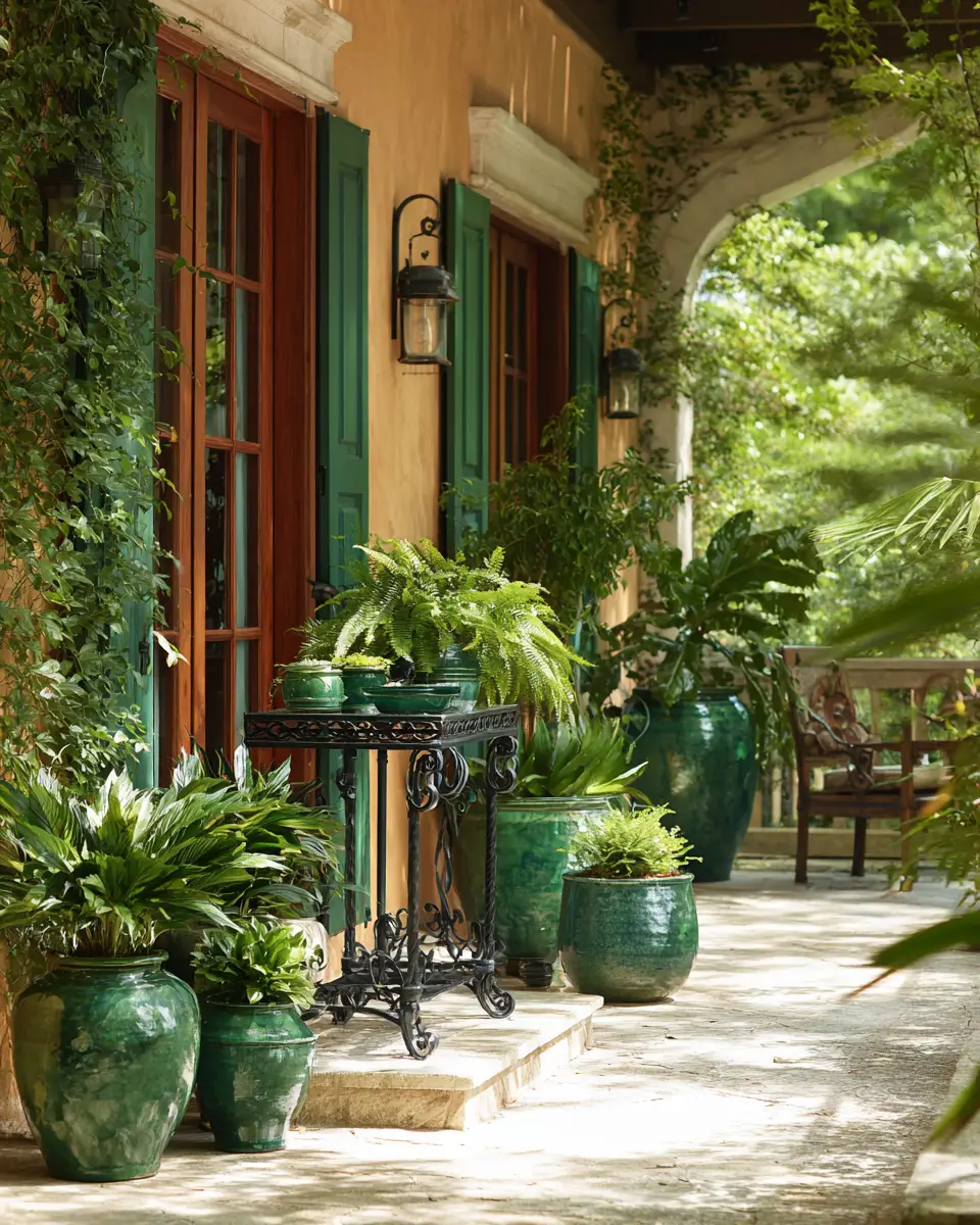 Emerald Green Traditional Patio Decor Ideas