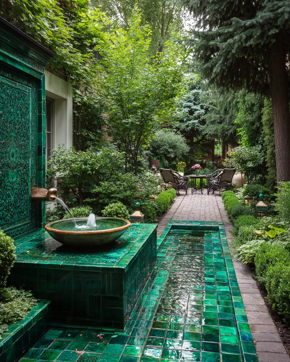 Emerald Green Traditional Patio Decor Ideas