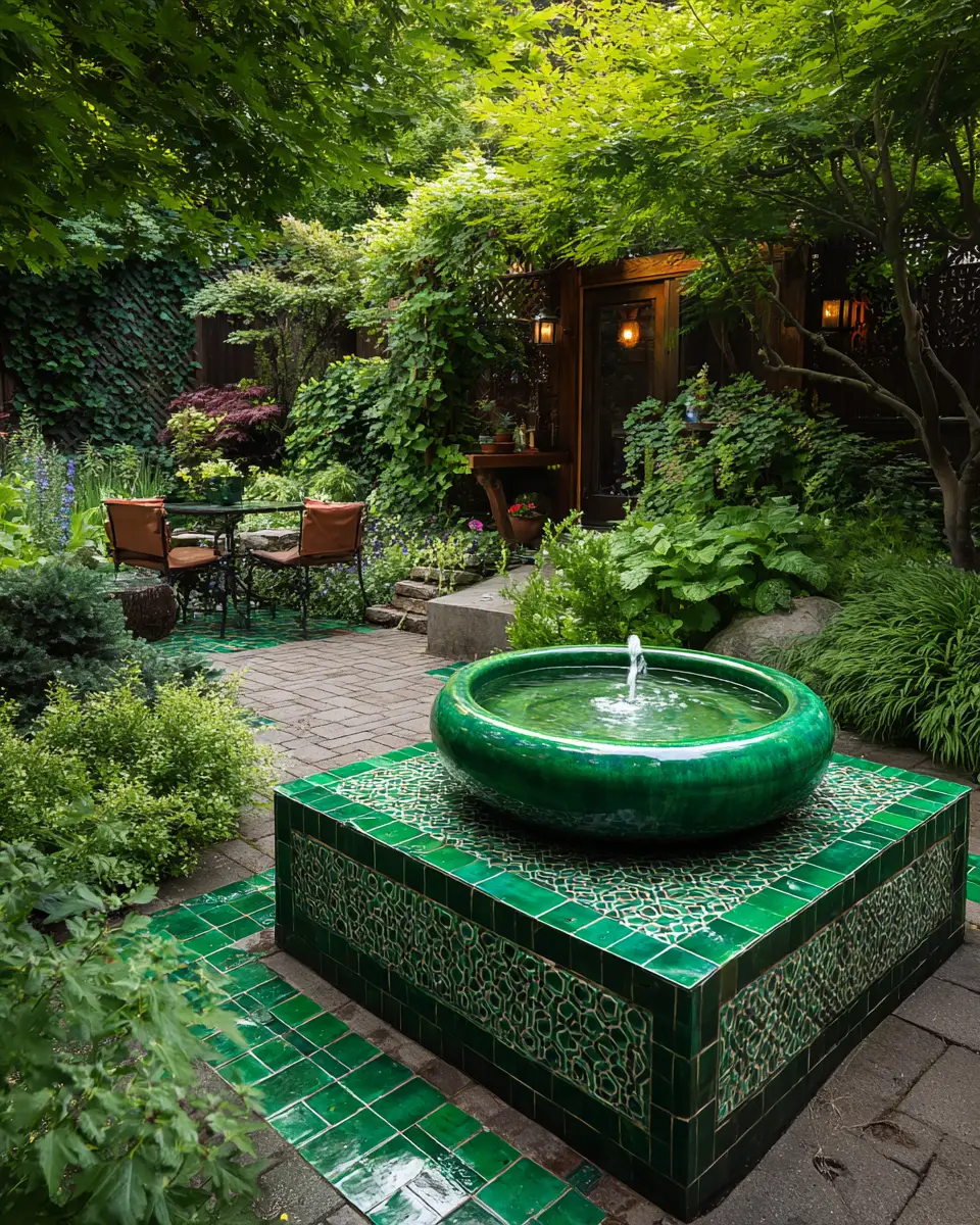 Emerald Green Traditional Patio Decor Ideas