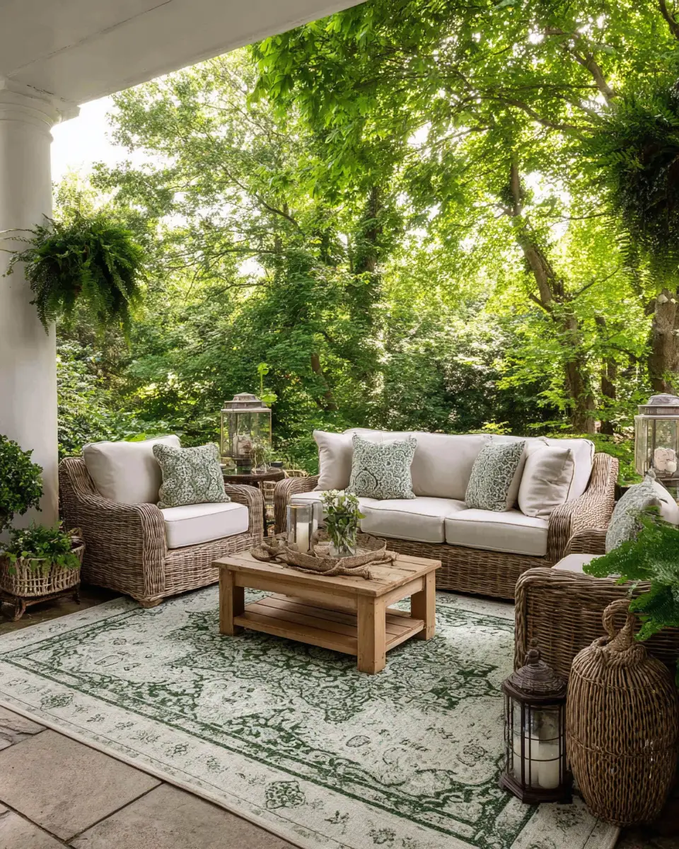 Emerald Green Traditional Patio Decor Ideas