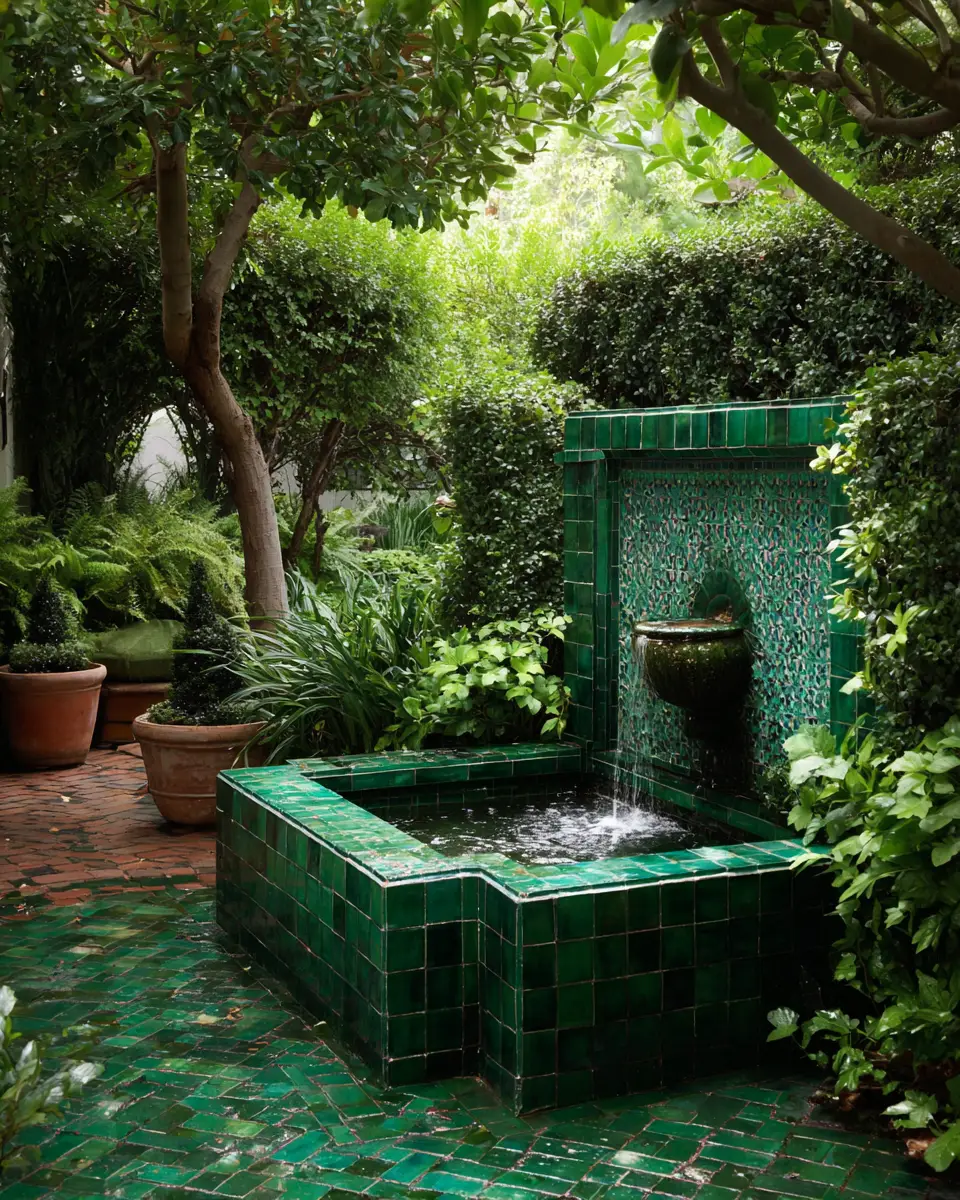 Emerald Green Traditional Patio Decor Ideas