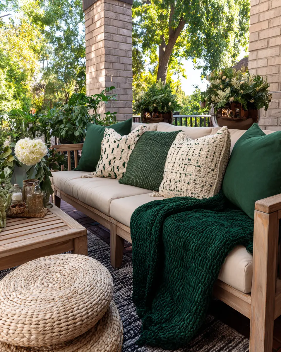 Emerald Green Traditional Patio Decor Ideas