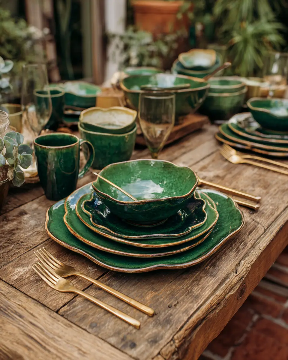 Emerald Green Traditional Patio Decor Ideas