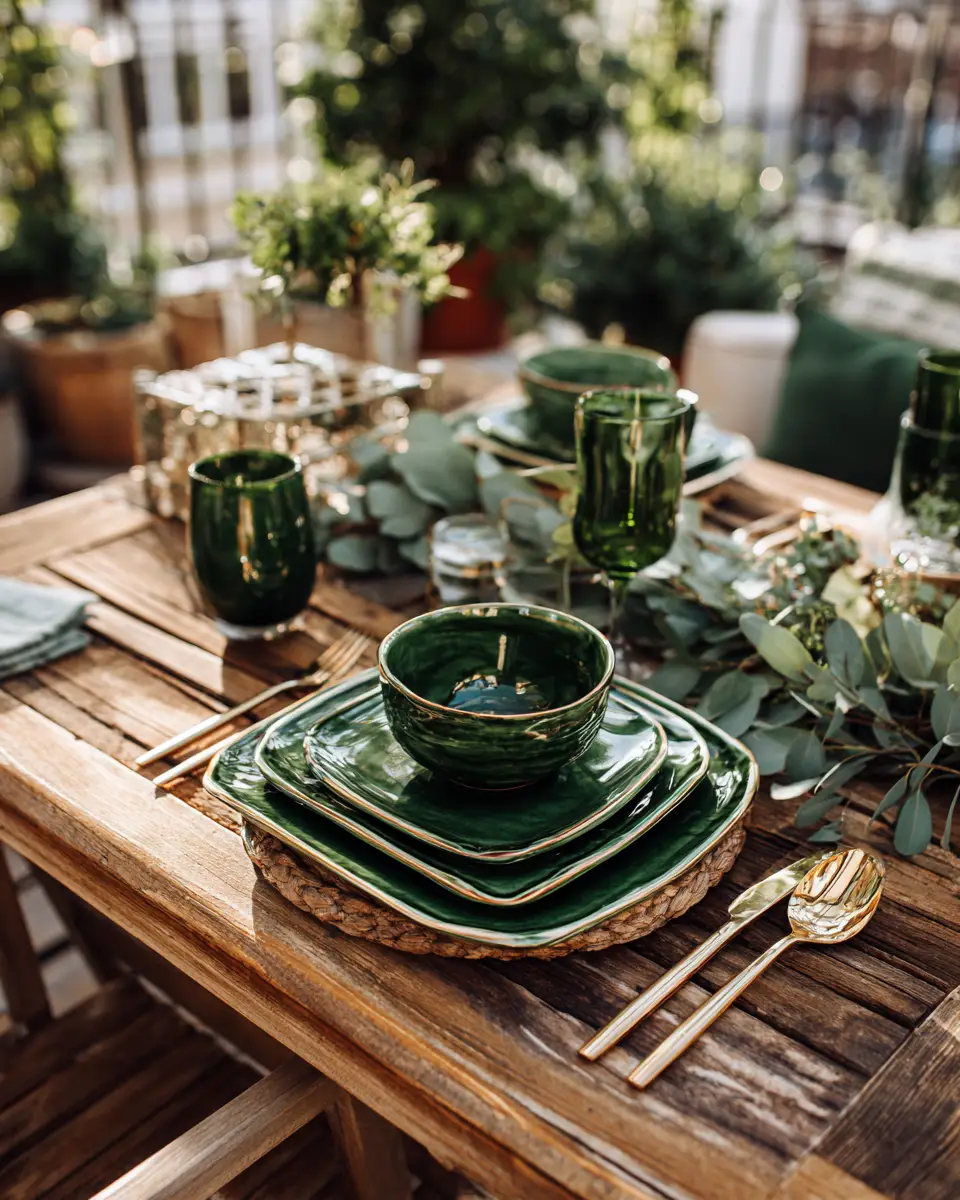 Emerald Green Traditional Patio Decor Ideas