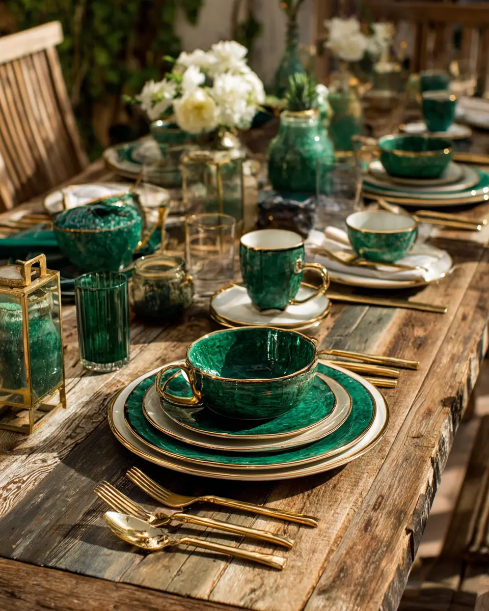 Emerald Green Traditional Patio Decor Ideas
