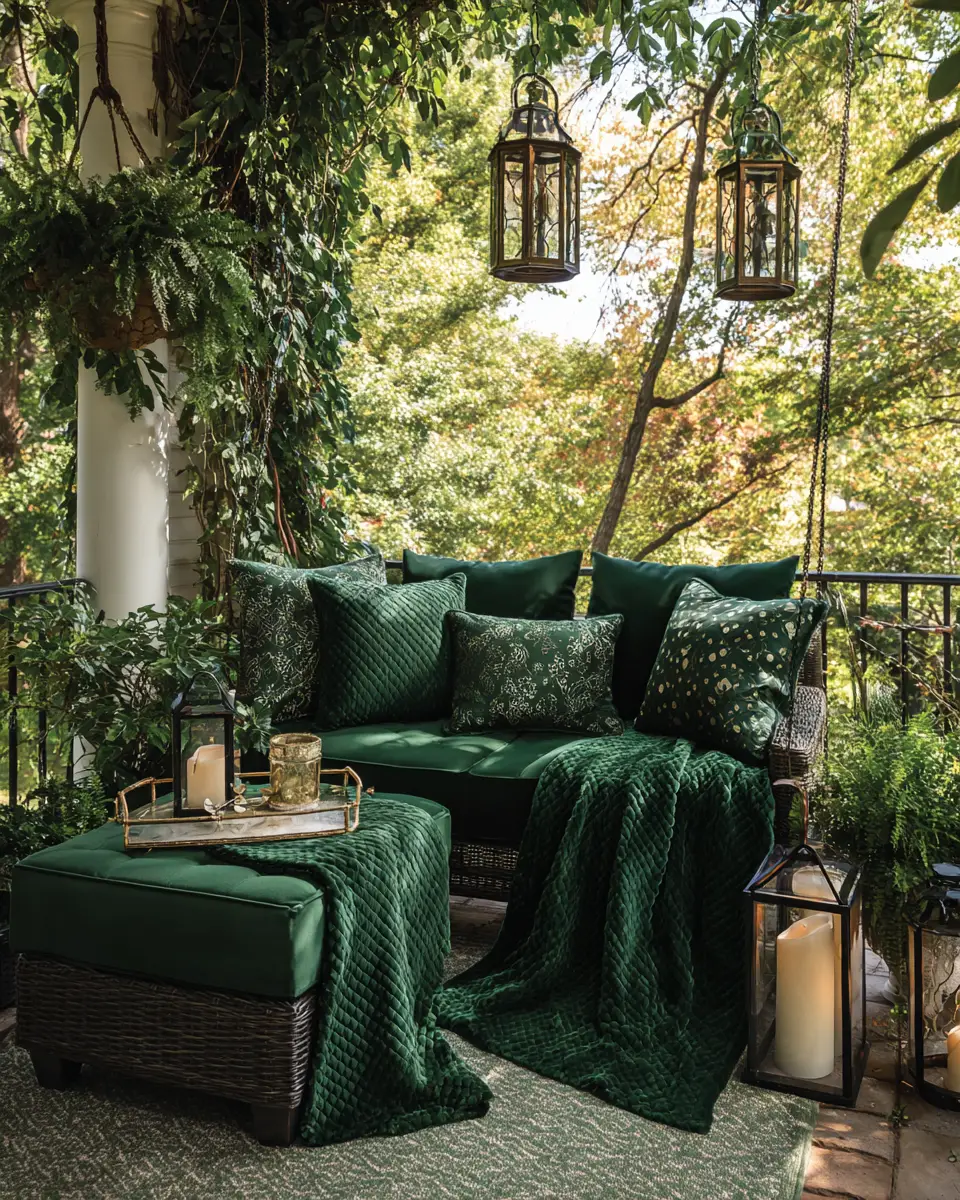 Emerald Green Traditional Patio Decor Ideas