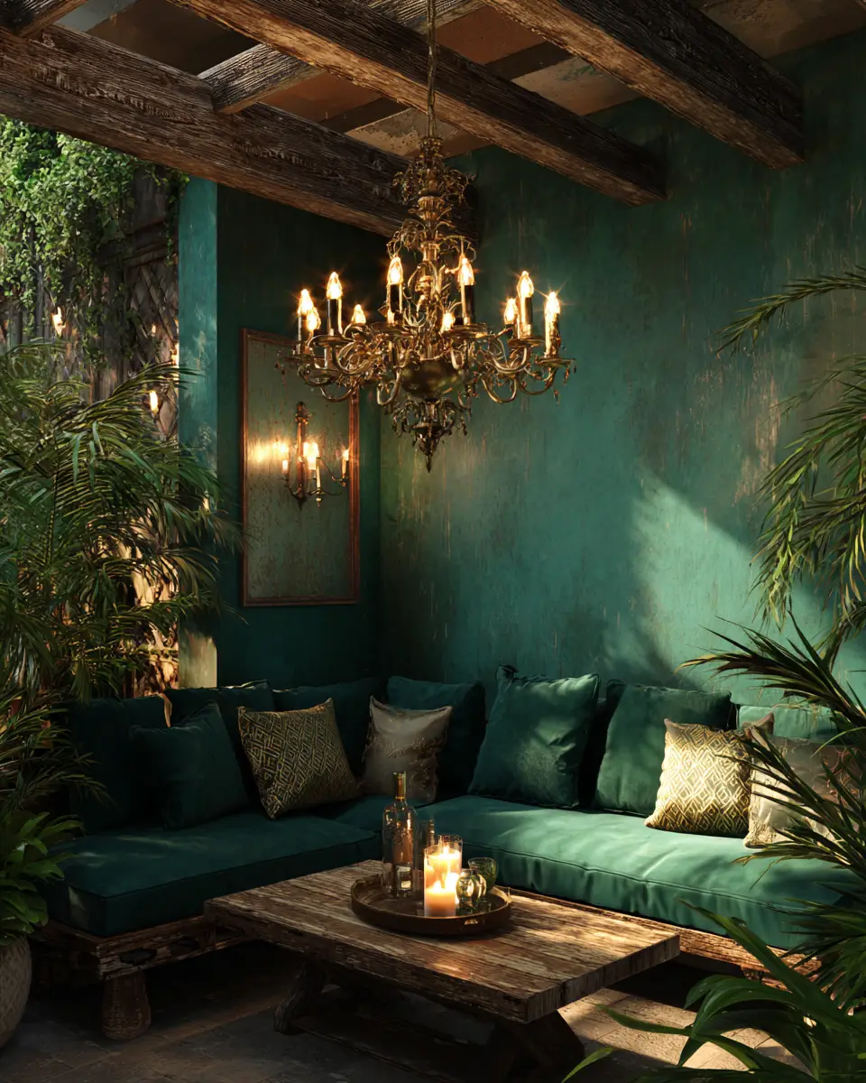 Emerald Green Traditional Patio Decor Ideas