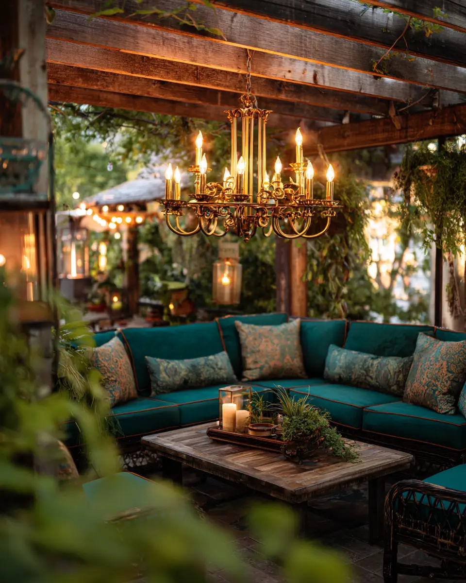Emerald Green Traditional Patio Decor Ideas