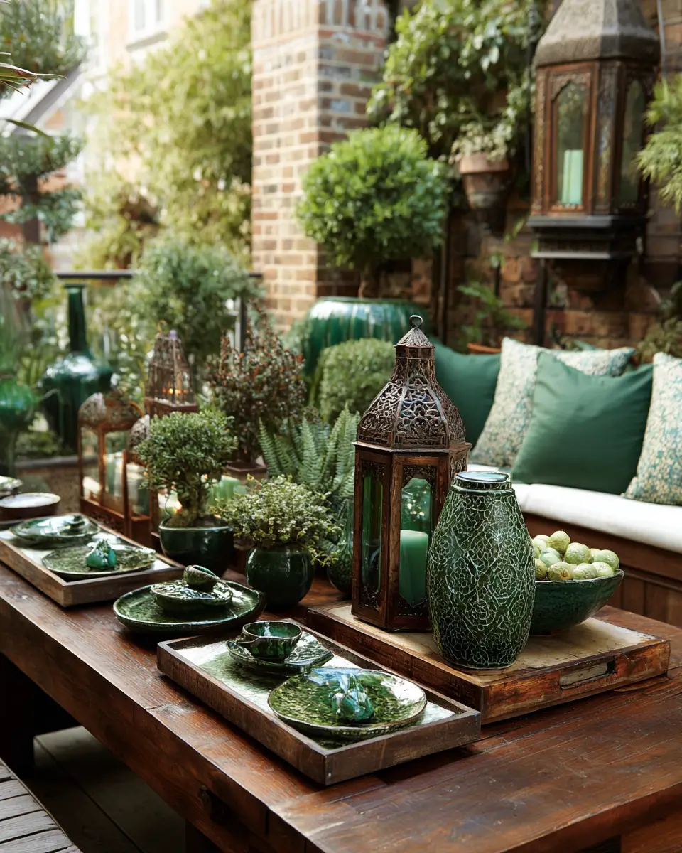 Emerald Green Traditional Patio Decor Ideas