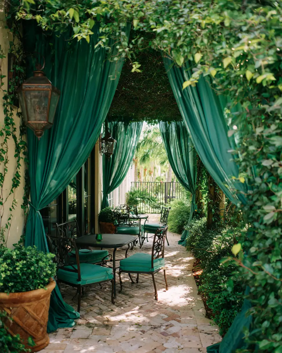 Emerald Green Traditional Patio Decor Ideas