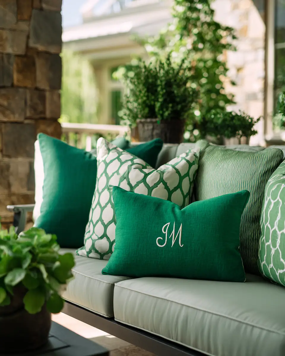 Emerald Green Traditional Patio Decor Ideas