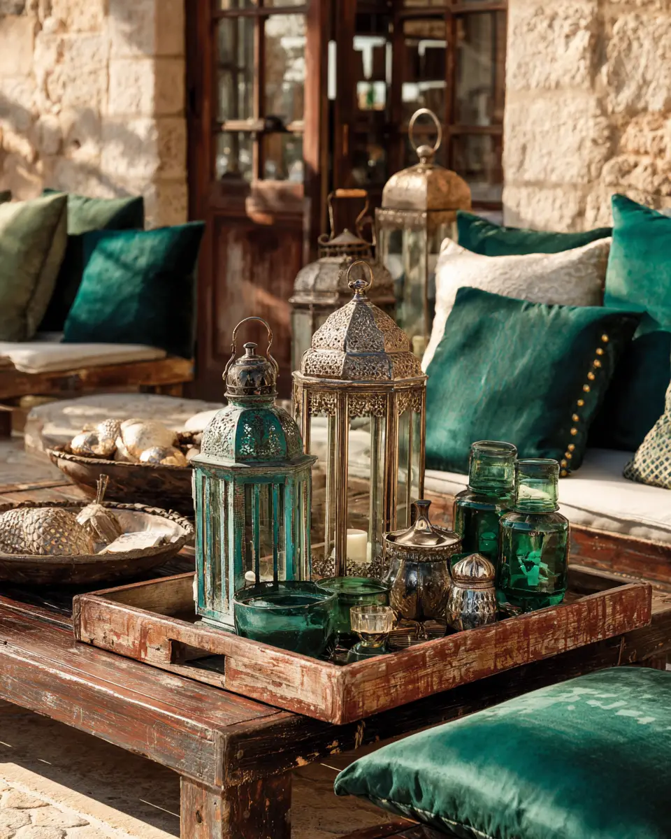 Emerald Green Traditional Patio Decor Ideas
