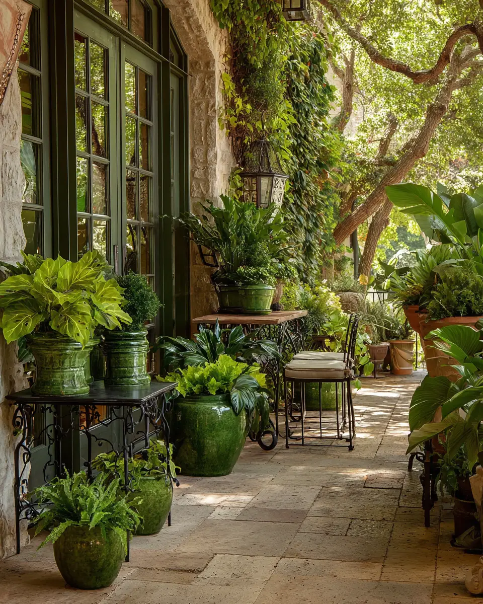 Emerald Green Traditional Patio Decor Ideas