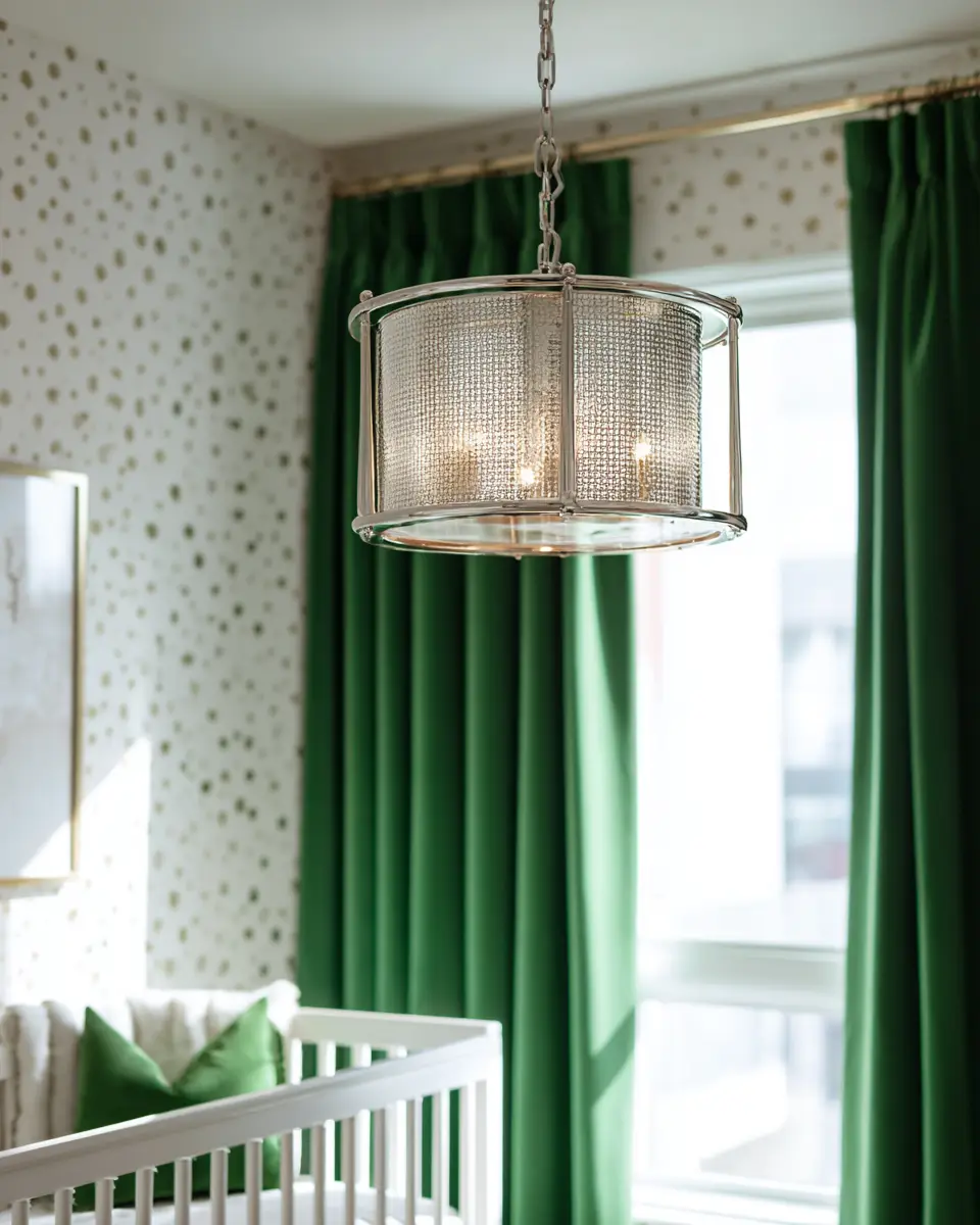 Emerald Green Transitional Nursery Decor Ideas