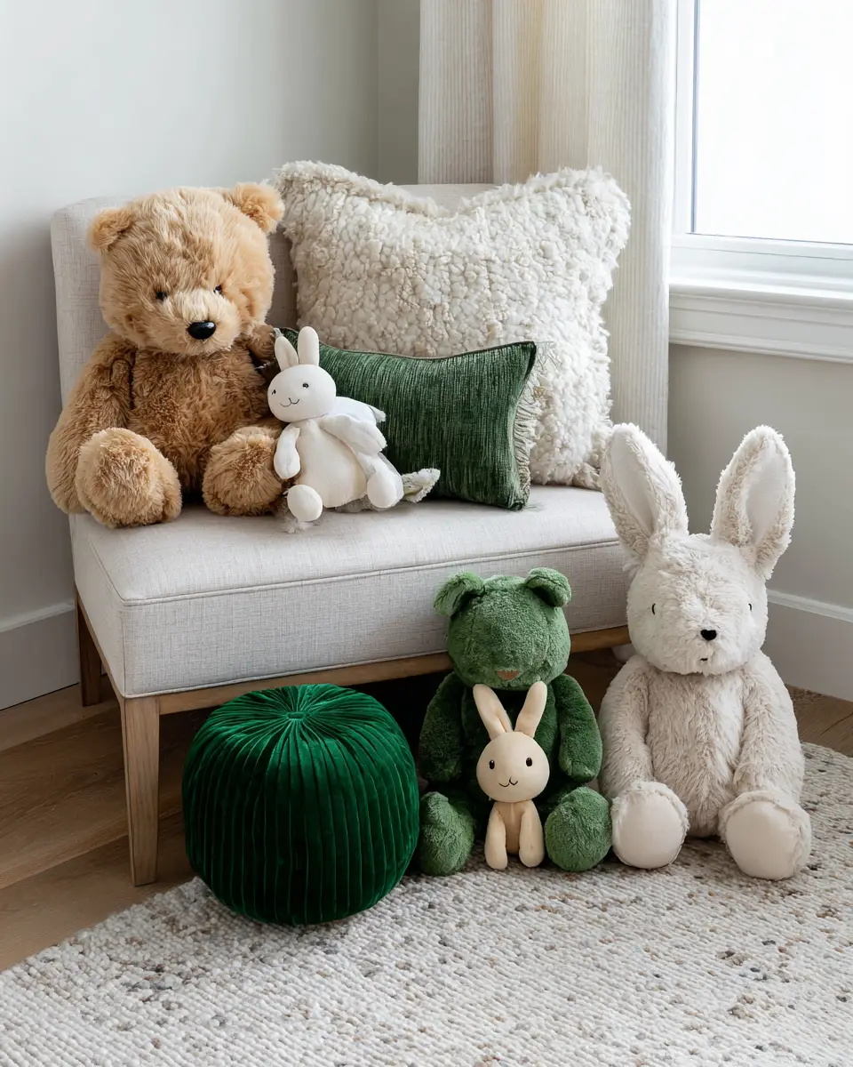 Emerald Green Transitional Nursery Decor Ideas