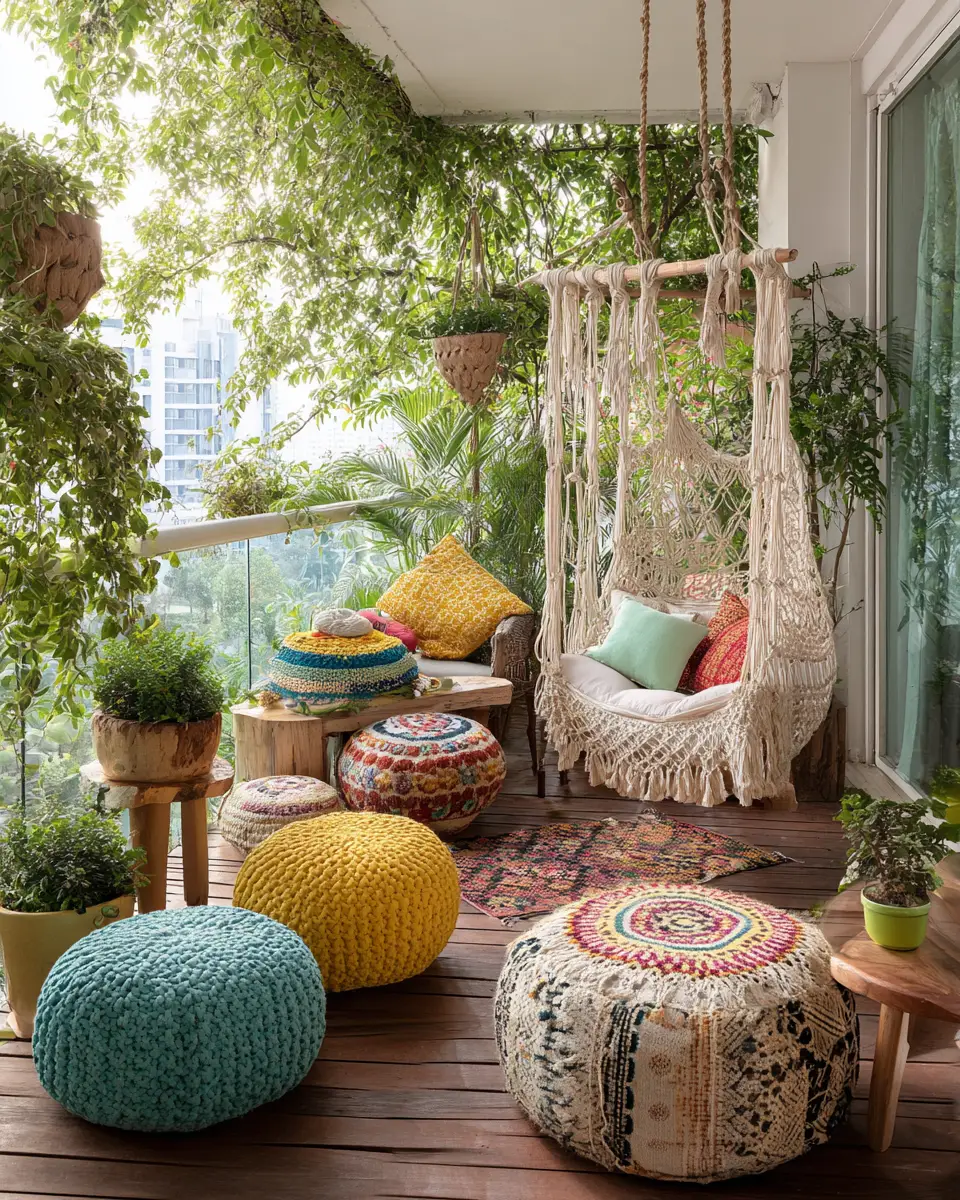 Family-Friendly Boho Balcony Decor Ideas