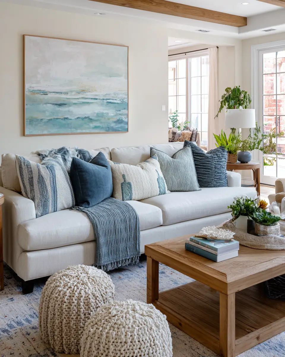 Family-Friendly Coastal Living Room Decor Ideas